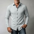 thumbnail image 1 of Aimik Men's Textured Knit Button Down Shirt Slim Fit Long Sleeve Turndown Collar Casual Shirt for Smart Casual Outfits, 1 of 6