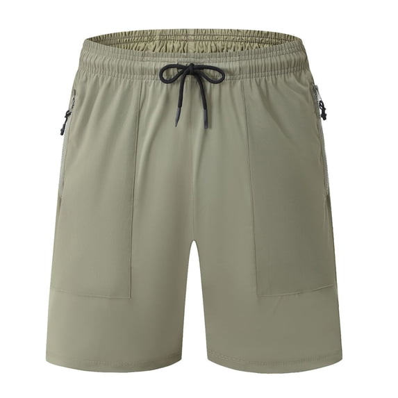 Aimik Mens Active Shorts Patchwork Design Zipper Side Pocket Mens Athletic Shorts Summer Quick Dry Sport Shorts for Training