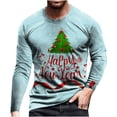 thumbnail image 1 of Aimik Mens Christmas Sweatshirt 2025 Trendy Crewneck 3D Snowman Print Pullover Tops Fall Long Sleeve Xmas Holiday Shirts-Sky Blue XXXXXXL, 1 of 2