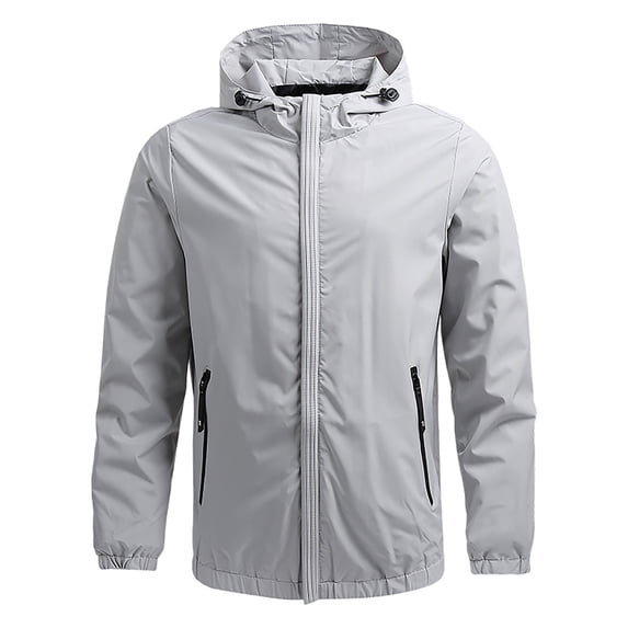 Aimik Mens Coats Casual Loose Fitting Long Sleeve Zippered Hooded Jacket