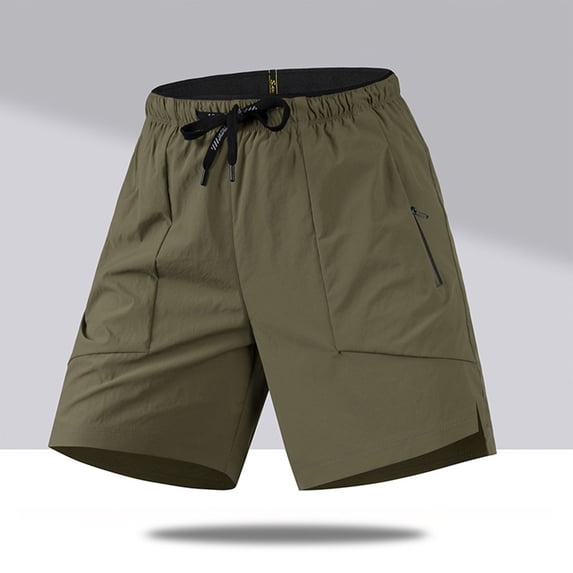 Aimik Quick Dry Shorts for Men Hidden Pocket Drawstring Closure Mens Outdoor Shorts Summer Lightweight Shorts for Gym