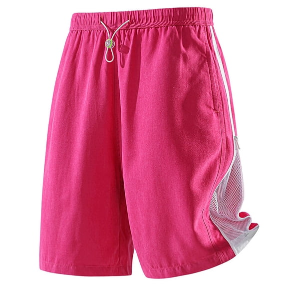 Aimik Sporty Shorts for Men Side Panel Design Elastic Waist Mens Running Shorts Summer Soft Gym Shorts for Workout or Training