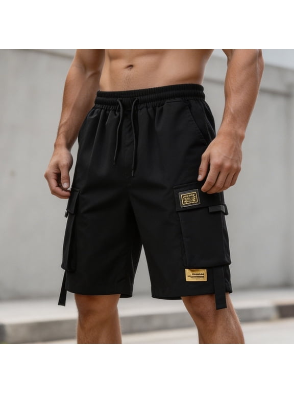 Tactical Cargo Shorts for Men Flap Pocket Mens Streetwear Shorts Summer Durable Utility Shorts for Camping or Work