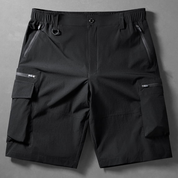 Aimik Tactical Cargo Shorts for Men Pockets Button Waist Mens Trekking Shorts Summer Quick Dry Sport Shorts for Camping or Outdoor