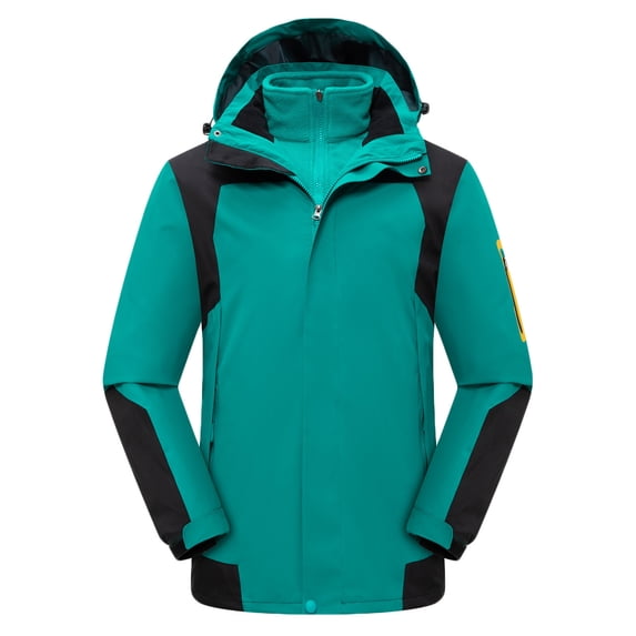 Aimik Unisex Thermal Waterproof Ski Jacket Winter Snow Coat with Fleece Lining and Detachable Hood for Cold Weather