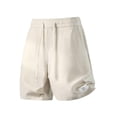 thumbnail image 1 of Aimik Versatile Shorts for Men Contrast Drawstring Patch Design Mens Casual Shorts Summer Comfort Shorts for Lounge or Street, 1 of 5