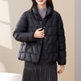 thumbnail image 1 of Aimik Women Short Puffer Jacket Lightweight Diamond Quilted Down Coat Closure Warm Winter Outerwear for Daily Wear, 1 of 5