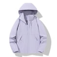 thumbnail image 1 of Aimik Women's Casual Drawstring Hooded Pullover Jacket Lightweight Oversized Windbreaker Coat with Diagonal Pockets for Spring, 1 of 3
