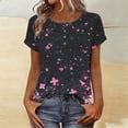 thumbnail image 1 of Aimik Women's Casual T-shirt Fashion Print Short Sleeve Round Neck Base Tee Summer Loose Comfort Top, 1 of 6