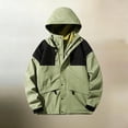 thumbnail image 1 of Aimik Women's Classic Color-Block Hooded Windbreaker Jacket Lightweight Water-Resistant Jacket with Button Front for Spring Fall, 1 of 5