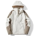 thumbnail image 1 of Aimik Women's Color Block Hooded Windbreaker Jacket Casual Lightweight Outdoor Sports Jacket with Front Zipper, 1 of 3