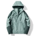 thumbnail image 1 of Aimik Women's Color Block Hooded Windbreaker Jacket Casual Lightweight Outdoor Sports Jacket with Front Zipper, 1 of 3