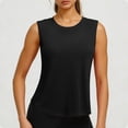 thumbnail image 1 of Aimik Women's Crewneck Workout Tank Top Activewear Sleeveless Gym Shirt with Back Pleats Athletic Running Tee, 1 of 6