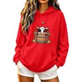 thumbnail image 1 of Aimik Women's Cute Cow Graphic Hoodies Sweatshirts Long Sleeve Pullover Tops with Drawstring Pockets Fall Loose Comfy Hoodied Tops, 1 of 6
