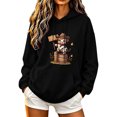 thumbnail image 1 of Aimik Women's Cute Cow Graphic Hoodies Sweatshirts Long Sleeve Pullover Tops with Drawstring Pockets Fall Loose Comfy Hoodied Tops, 1 of 6
