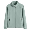 thumbnail image 1 of Aimik Women's Full Zip Fleece Jacket Polar Warm Stand Collar Sweatshirt with Pockets Lightweight Outdoor Coat, 1 of 5