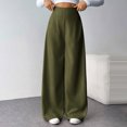 thumbnail image 1 of Aimik Women's High Waist Wide Leg Pants Seamless Waist Casual Trousers Relaxed Fit Suit Pants Multi Colors Available, 1 of 4