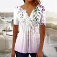 Aimik Women's Random Polka-Dot Print Plus Size Top with Buttons Summer ...