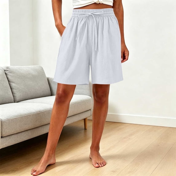Aimik Women's Relaxed Shorts Elastic Waist Sports Shorts with Drawstring Summer Loose Fit Shorts