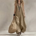 thumbnail image 1 of Aimik Women's Sleeveless Spaghetti Strap Loose Maxi Dress V-Neck Flowy Baggy Kaftan Casual Boho Dress, 1 of 5