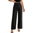 Aimik Women's Solid Color High-Waist Casual Comfortable Work Straight ...