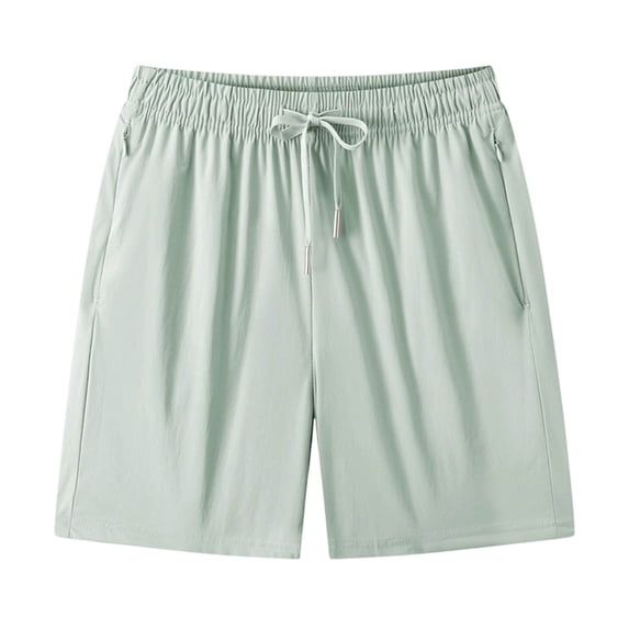 Aimik Women's Solid Plus Size Ice Silk Shorts Elastic Waist Comfort Shorts with Drawstring Pockets Summer Loose Fit Relaxed Bottoms