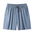 thumbnail image 1 of Aimik Women's Solid Plus Size Ice Silk Shorts Elastic Waist Comfort Shorts with Drawstring Pockets Summer Loose Fit Relaxed Bottoms, 1 of 4