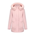 thumbnail image 1 of Aimik Womens Fashion Quilted Winter Coat Fluffy Hooded Puffer Jacket Warm Thick Padded Parka Outwear with Pockets for Everyday Wear, 1 of 5