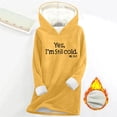 thumbnail image 1 of Aimik Womens Oversized Fleece Hoodie with Graphic Text Sweatshirt Sherpa Lined Comfy Winter Warm Pullover Hooded Top, 1 of 3