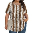 thumbnail image 1 of Aimik Womens Plus Size Tops Tunic Short Sleeve Crew Neck Shirts Floral Print Blouses Loose Summer Tops, 1 of 5