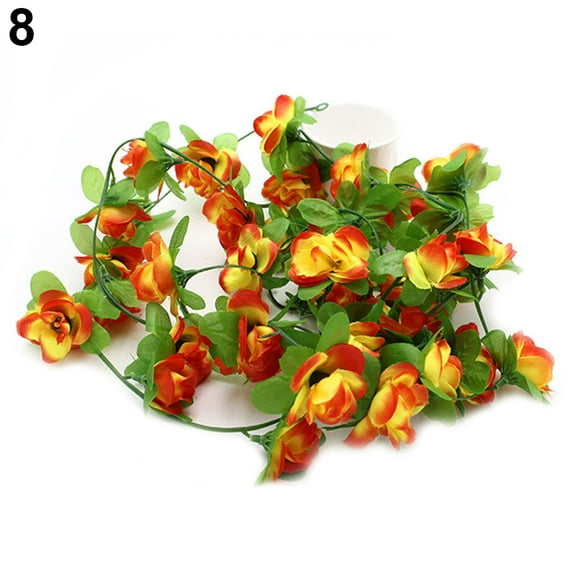 Aimiya Garden Home Wedding Party Decor Fake Flower Garland Artificial Rose Blossom Vine