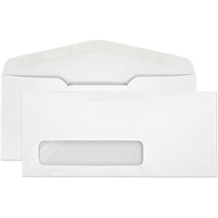 Aimoh Gummed Closure #9 Mailing Envelopes, Single Left Window Security Envelopes, White, 3-7/8" x 8-7/8", 500 Count