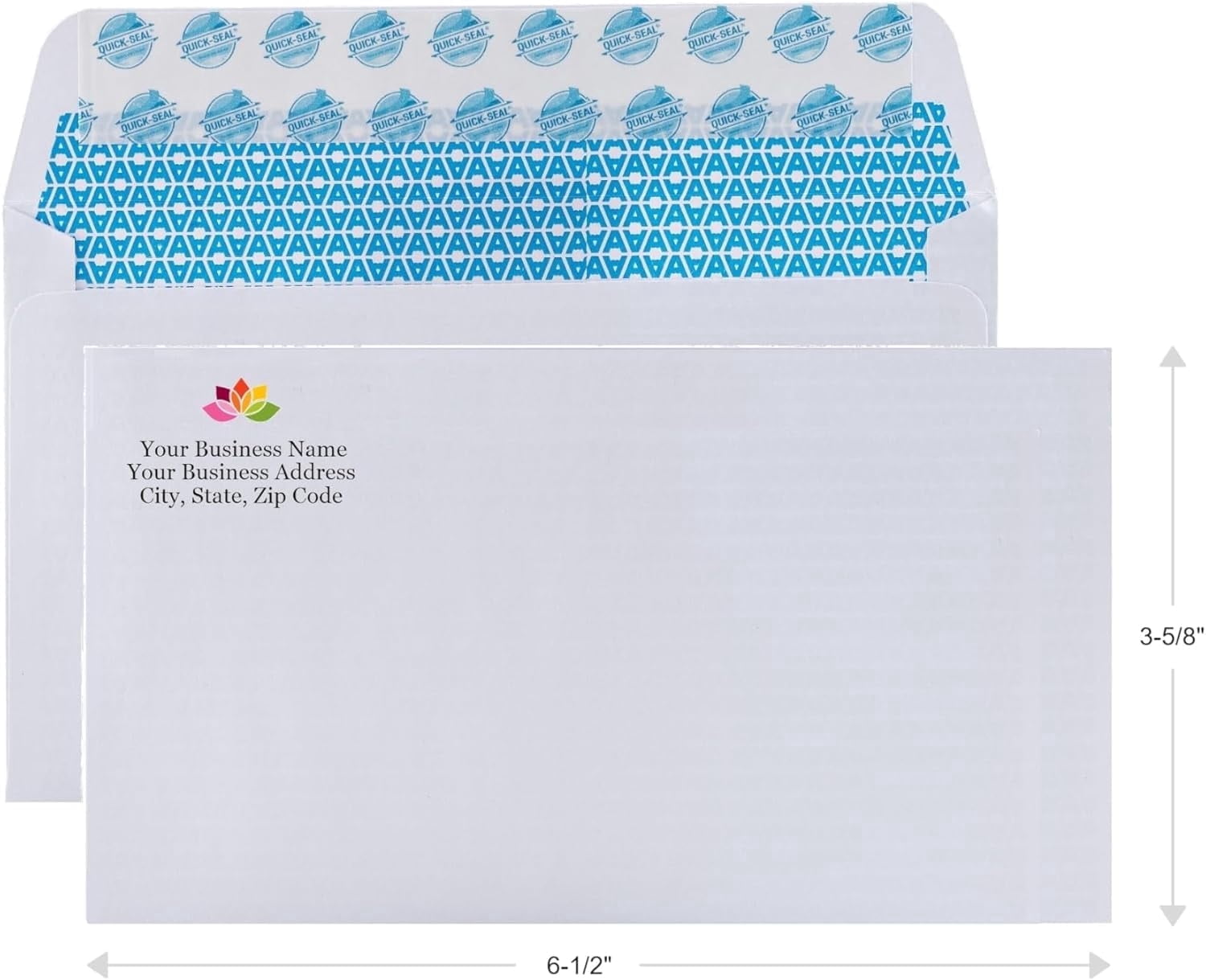 Aimoh Self-Seal #6 3/4 Security Envelopes, Windowless Mailing Envelopes ...