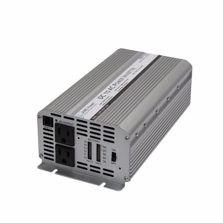 AIMS Power 1250W Modified Sine Power Inverter 12VDC to 120VAC for RVs, Vans, and Job Sites