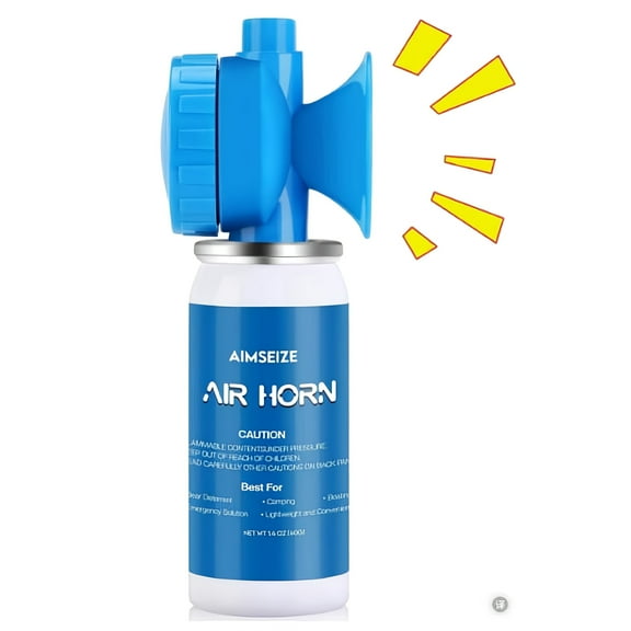 AIMSEIZE Air Horn Bear Protection 120dB Heard up to 0.5 mile Away,Bear Horn for Hiking Camping Biking and Outdoor Protection Blue (1 Bottle)