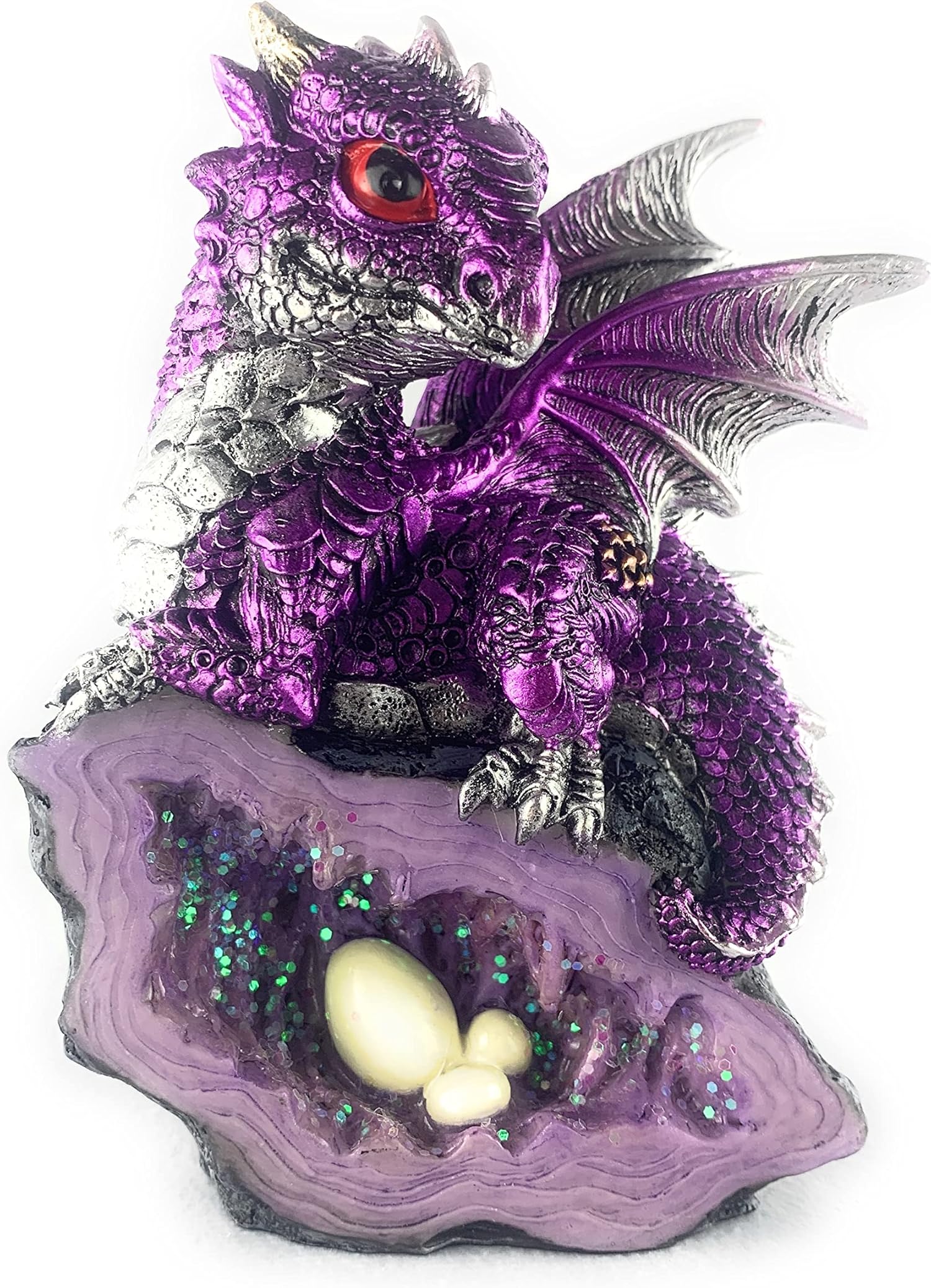 Ain't Dragon Statue Medieval Dragon wh Egg Nest Decorative Figurine ...