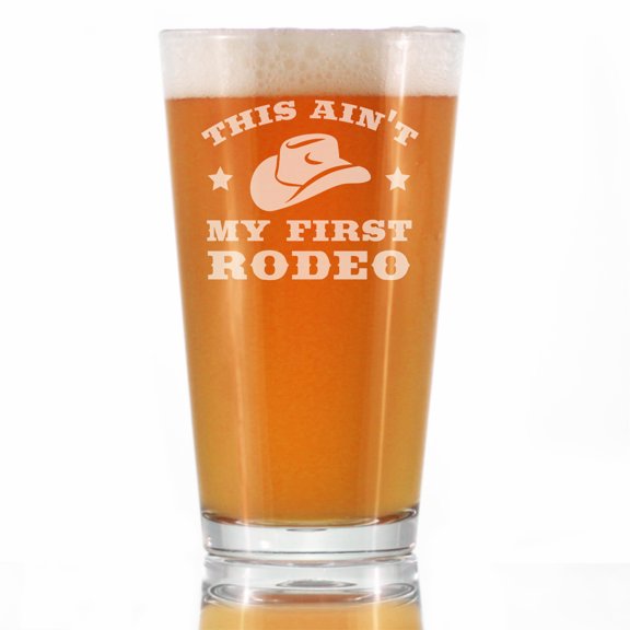 Bevvee Pint Glass 16 oz Aint Rodeo Gifts for Friends Who Appreciate Humor Beer Glasses
