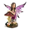 thumbnail image 1 of Ain’t It Nice Fairy Figurine Purple with Clear Wings and Patterned Socks Enjoying Nature Surrounded by Flowers Collectible Fairy Statue Fantasy Décor Sculpture, 4.5(L) X 2(W) X 4.5(H) Inches, 1 of 6