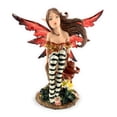 thumbnail image 1 of Ain’t It Nice Fairy Figurine Red with Clear Wings and Striped Socks Enjoying Nature and Flowers Collectible Fairy Statue Fantasy Décor Sculpture, 4.5(L) X 2(W) X 4.5(H) Inches, 1 of 6