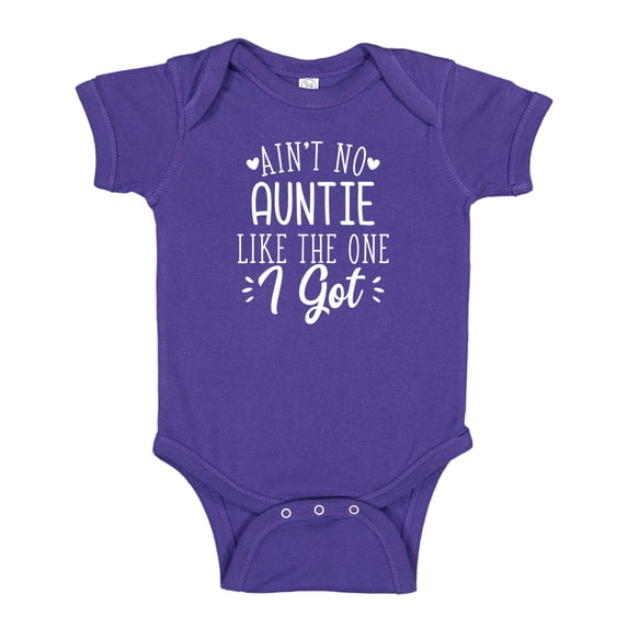Ain't No Auntie Like The One I Got Baby Bodysuit One Piece NB Purple