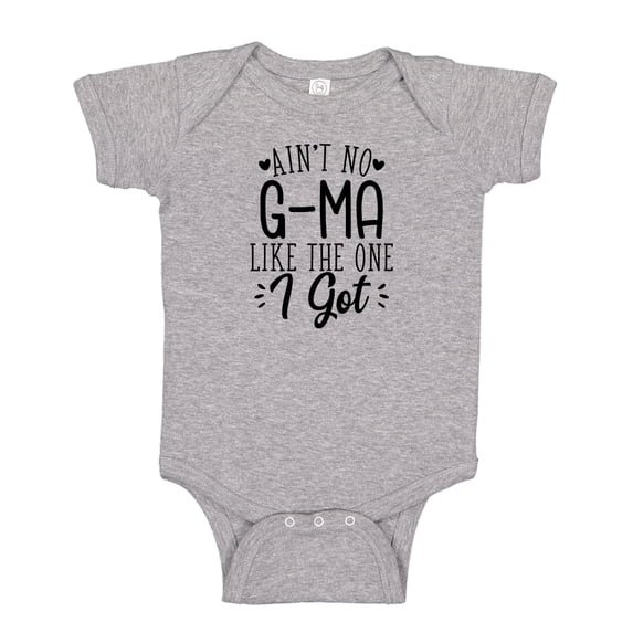 Ain't No G-Ma Like The One I Got Baby Bodysuit One Piece NB Athletic Heather