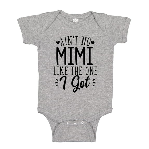Ain't No Mimi Like The One I Got Baby Bodysuit One Piece NB Athletic Heather