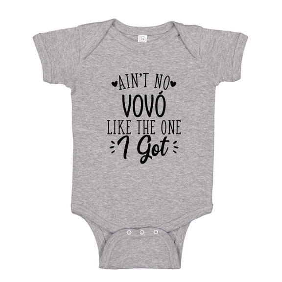 Ain't No Vovo Like The One I Got Baby Bodysuit One Piece NB Athletic Heather
