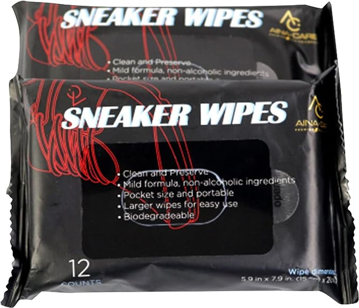 AinaCare Shoe Cleaning Wipes All-Purpose Shoe Cleaner 12 Pack