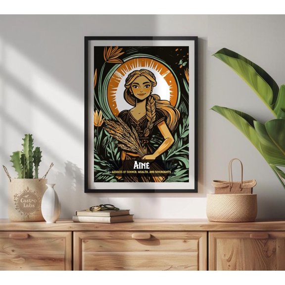 Aine Goddess Wall Art Print, Celtic Mythology Fine Art Decor