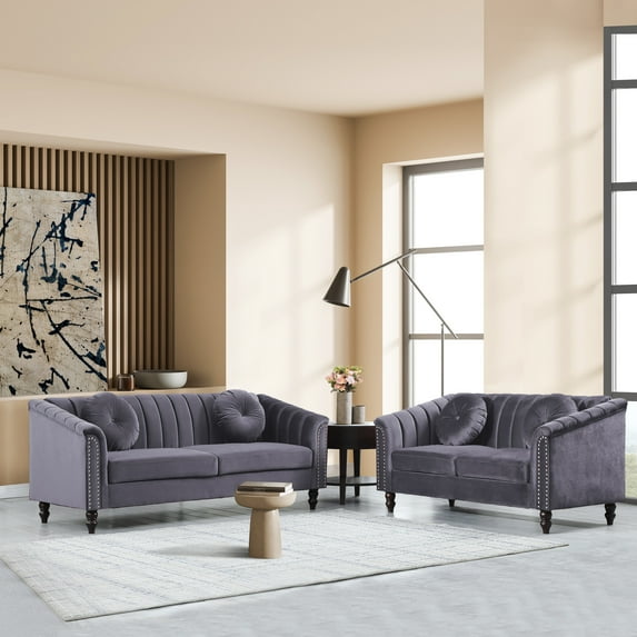 Ainehome 2PCS Living Room Set, Sectional Sofa Set, Sectional Sofa