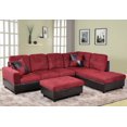 thumbnail image 1 of Ainehome 3 PCS Living Room Set, Sectional Sofa Set, Sectional Sofa in Home, with Storage Ottoman and Matching Pillows (Right Hand Facing, Red), 1 of 1
