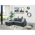 thumbnail image 1 of Ainehome Dark Grey Linen Reversible Sleeper Sectional Sofa with Storage Chaise, 1 of 8
