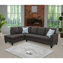 Ainehome Furniture 97"w L Shaped Sectional Sofa SET, Left Hand Facing - Dark Brown
