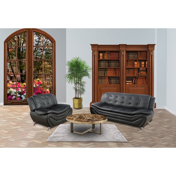 Ainehome Furniture Faux Leather Living Room Set - SOFA & CHAIR (Set of 2)